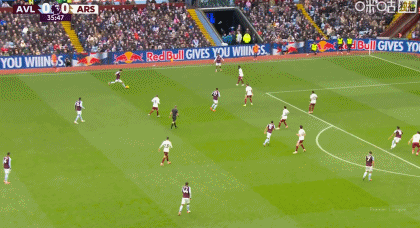 半场:阿森纳0-1维拉,卡什小角度凌空破门,埃泽进球无效