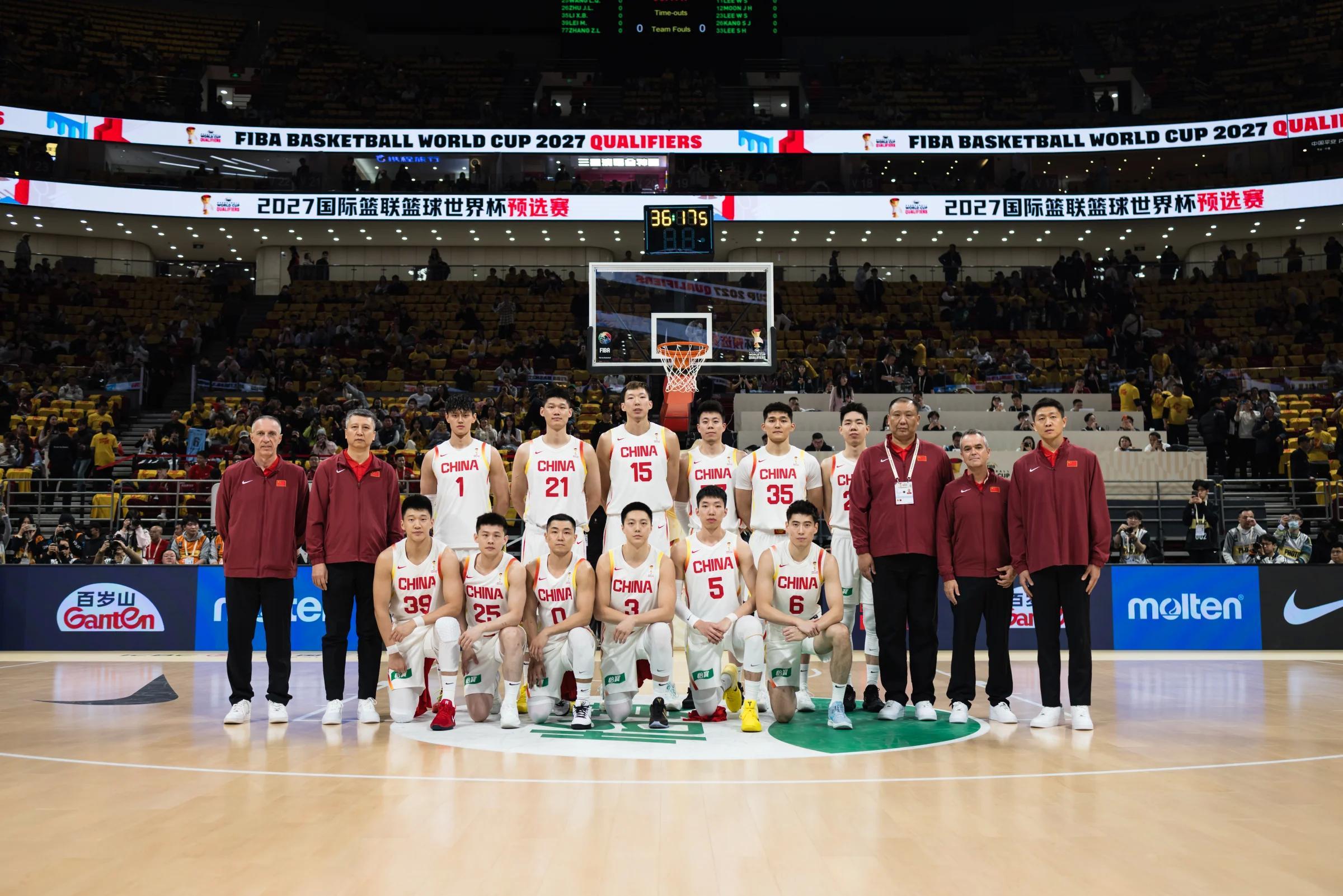 中国男篮vs韩国首发:高诗岩、程帅澎、朱俊龙、曾凡博、周琦