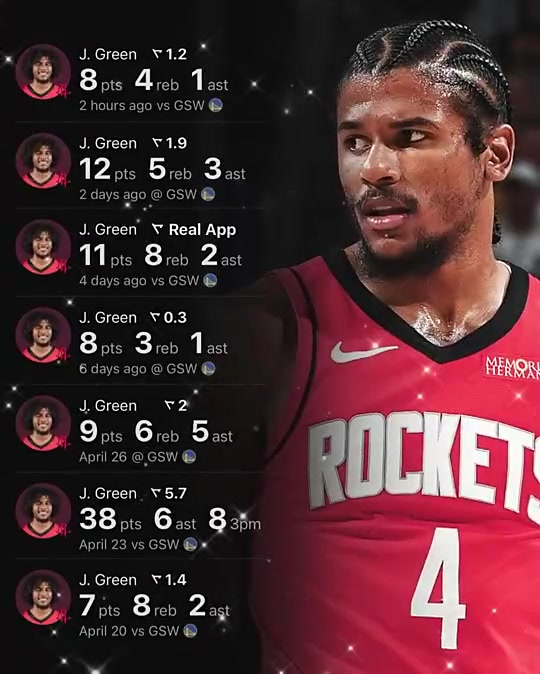 被交易也不奇怪4场个位数杰伦-格林季后赛之旅一言难尽啊