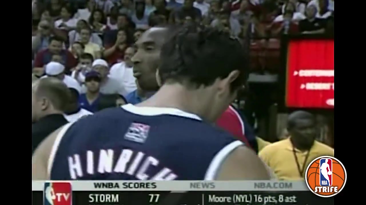 07年美国男篮队内训练赛科比主防詹姆斯还执行最后一投