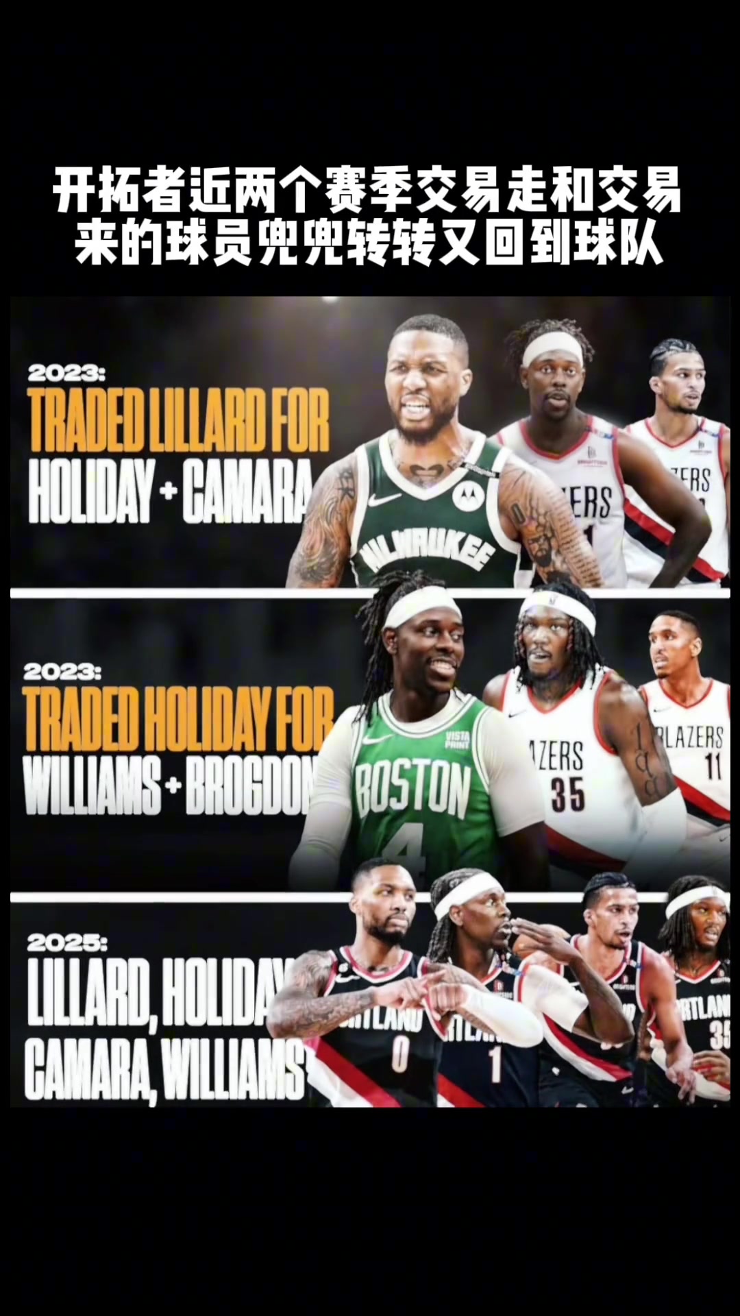 2K都不敢这么交易 开拓者真是厉害啊