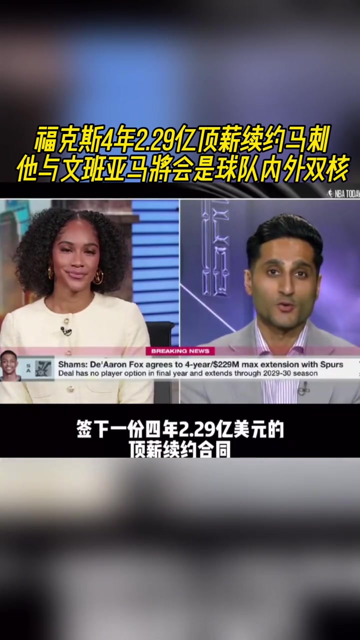 贵了福克斯4年2.29亿顶薪续约马刺 年薪5700万