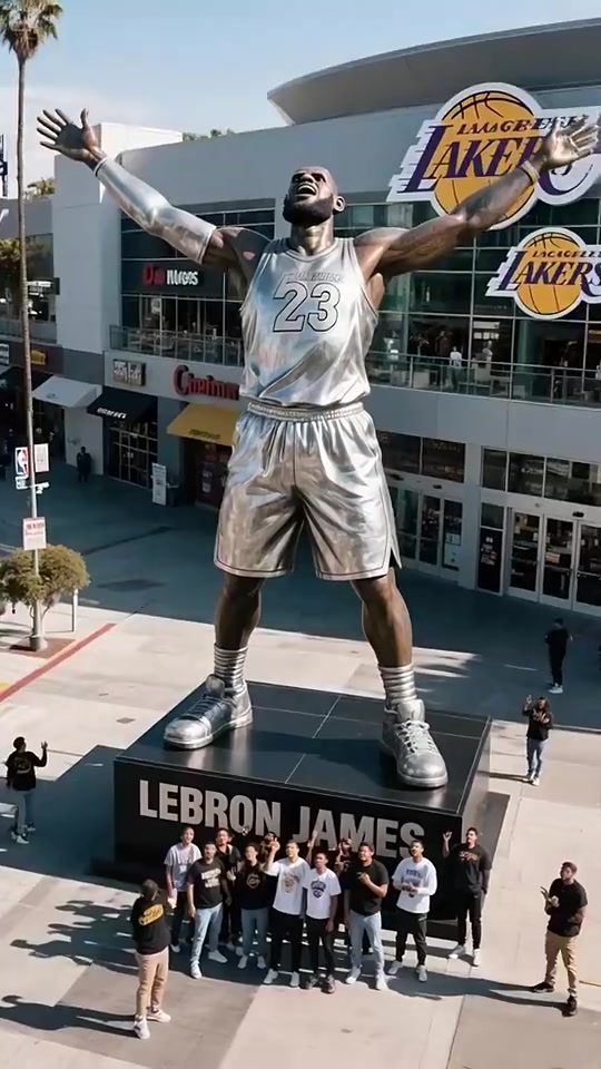 如果湖人为詹姆斯立个雕像这个如何