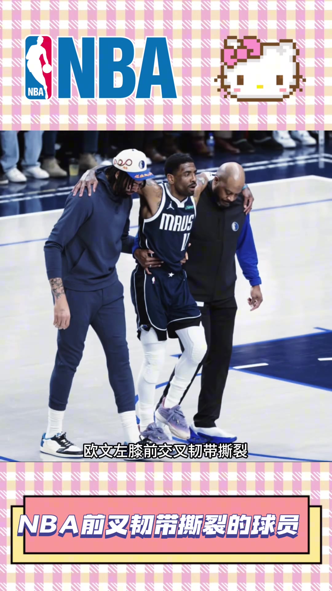 又加个范乔丹NBA韧带撕裂的球员欧文小卡克莱罗斯等