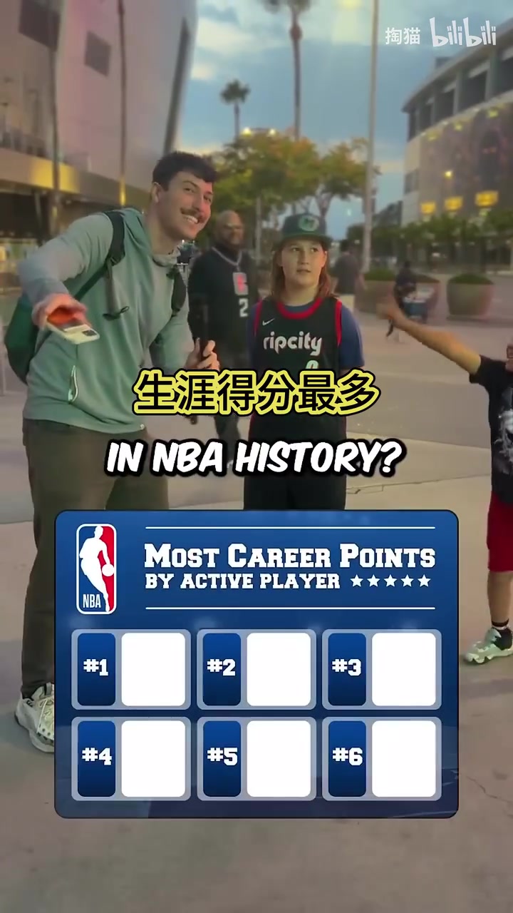 四位前雷霆球员小球迷街头采访除詹姆斯以外现役得分前六