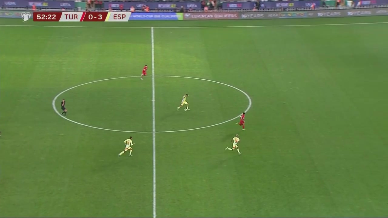 亚马尔禁区内妙传送助攻费兰跟进抽射破门西班牙4-0土耳其