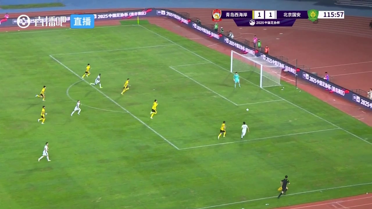 会是绝杀吗加时曹永竞接长传1v2抽射破门国安2-1领先西海岸