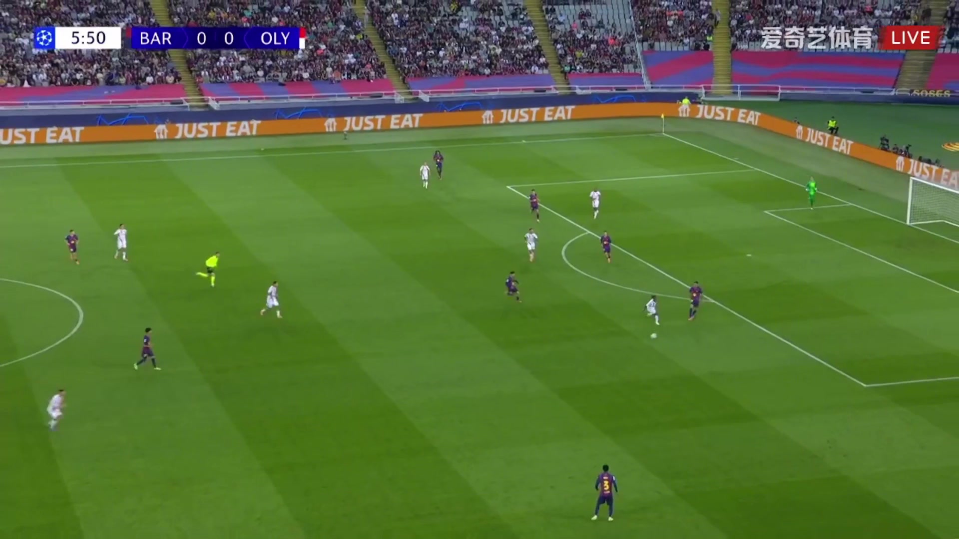 帅费尔明潇洒转身过人策动禁区抢射破门巴萨1-0领先