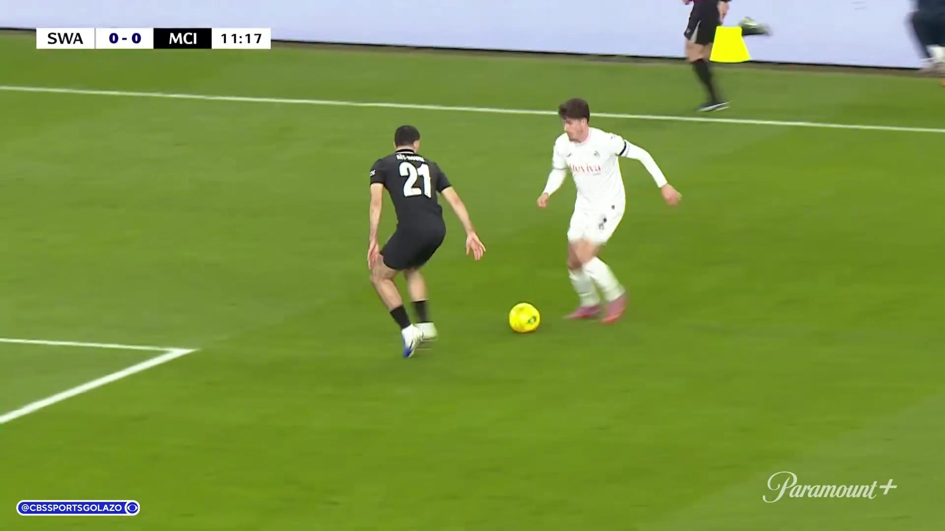 曼城落后佛朗哥兜射死角中柱破门特拉福德飞扑无能为力