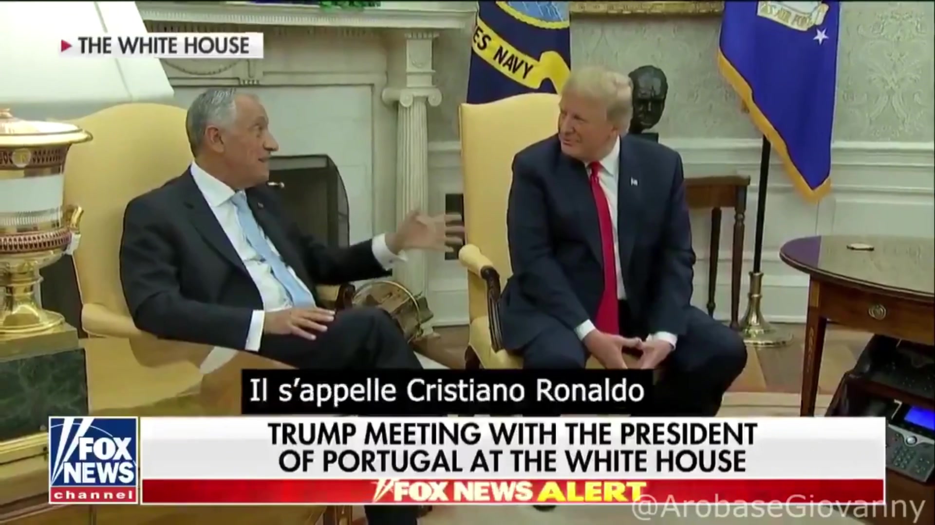 特朗普对葡萄牙总统说C罗和你竞选总统的话你赢不了