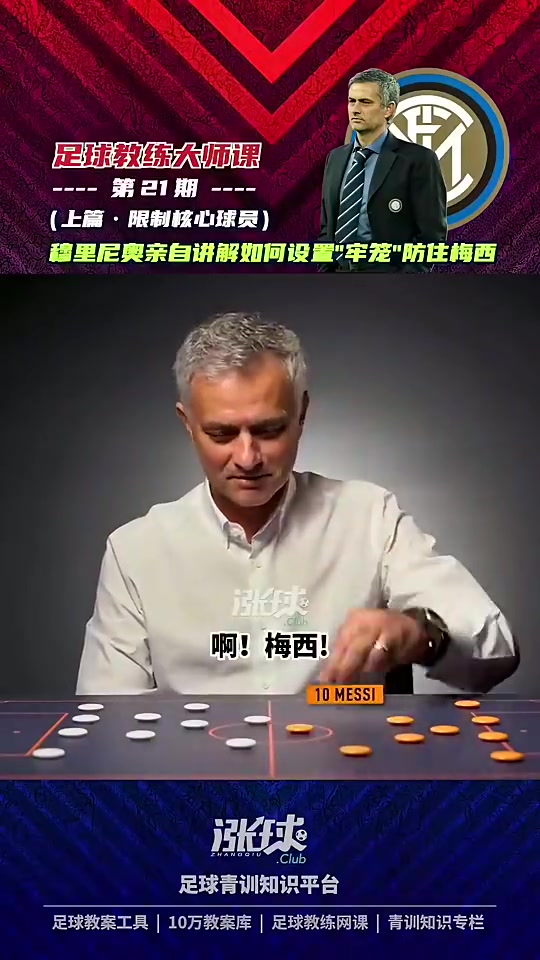 什么水平️穆里尼奥亲自讲解如何防住梅西