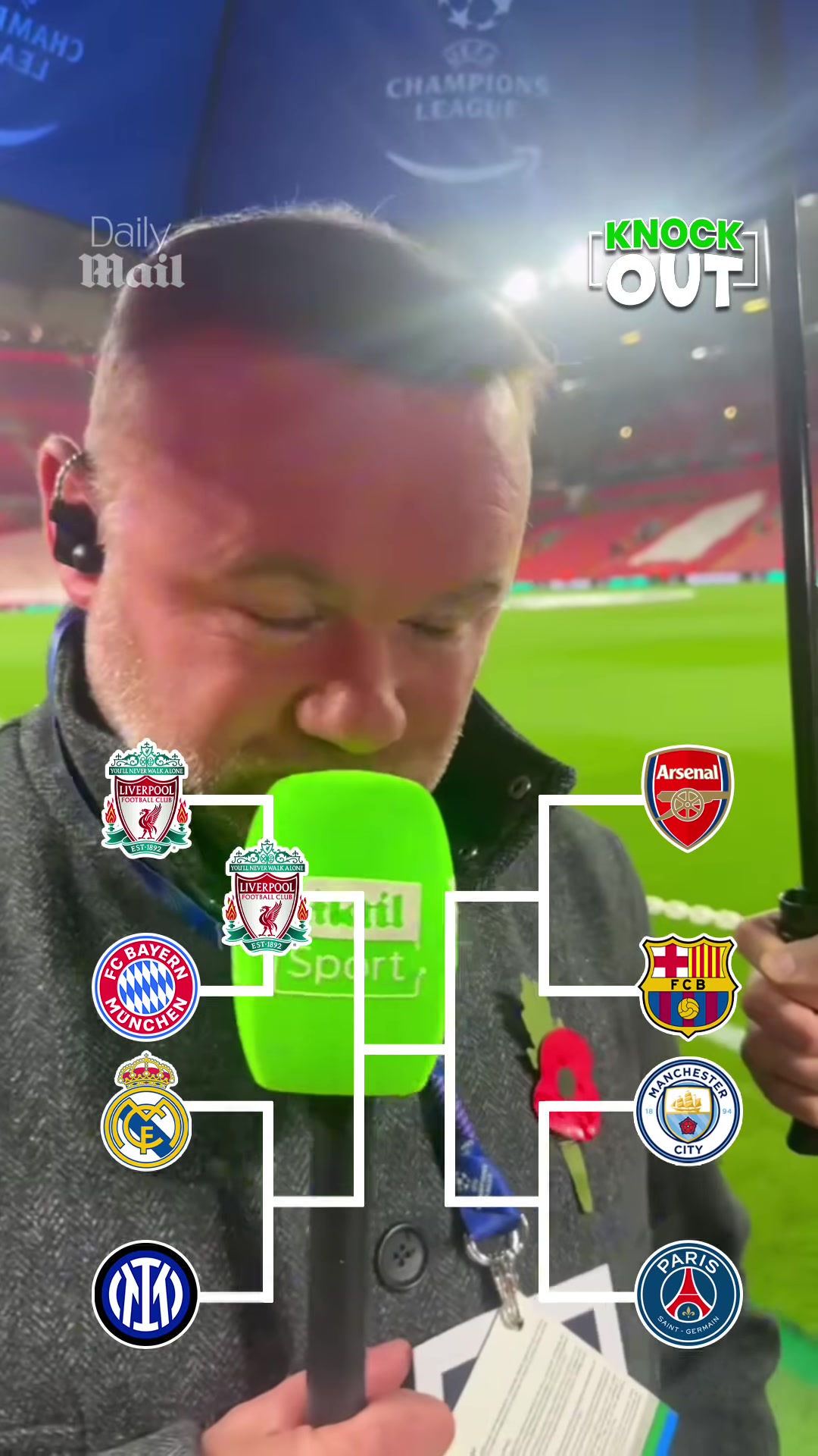 老对手的认可鲁尼快问快答欧冠对决阿森纳战胜皇马夺冠