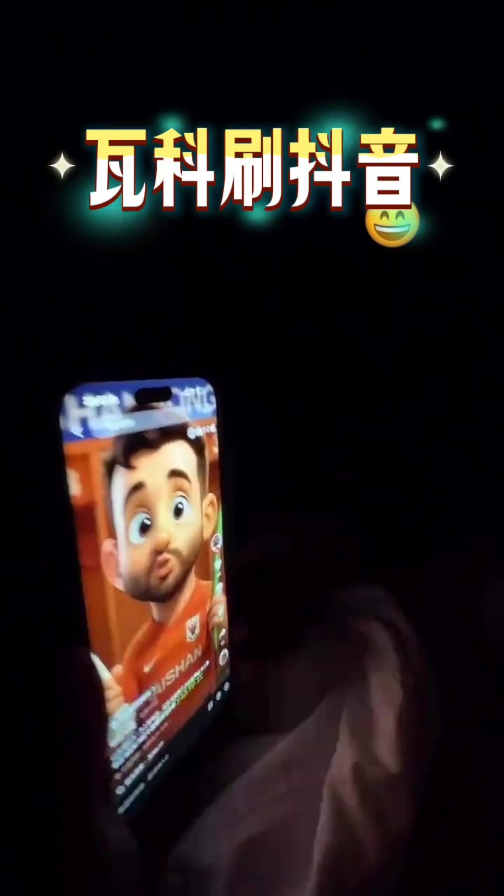 夜幕降临刷视频的瓦科看到了可爱的自己