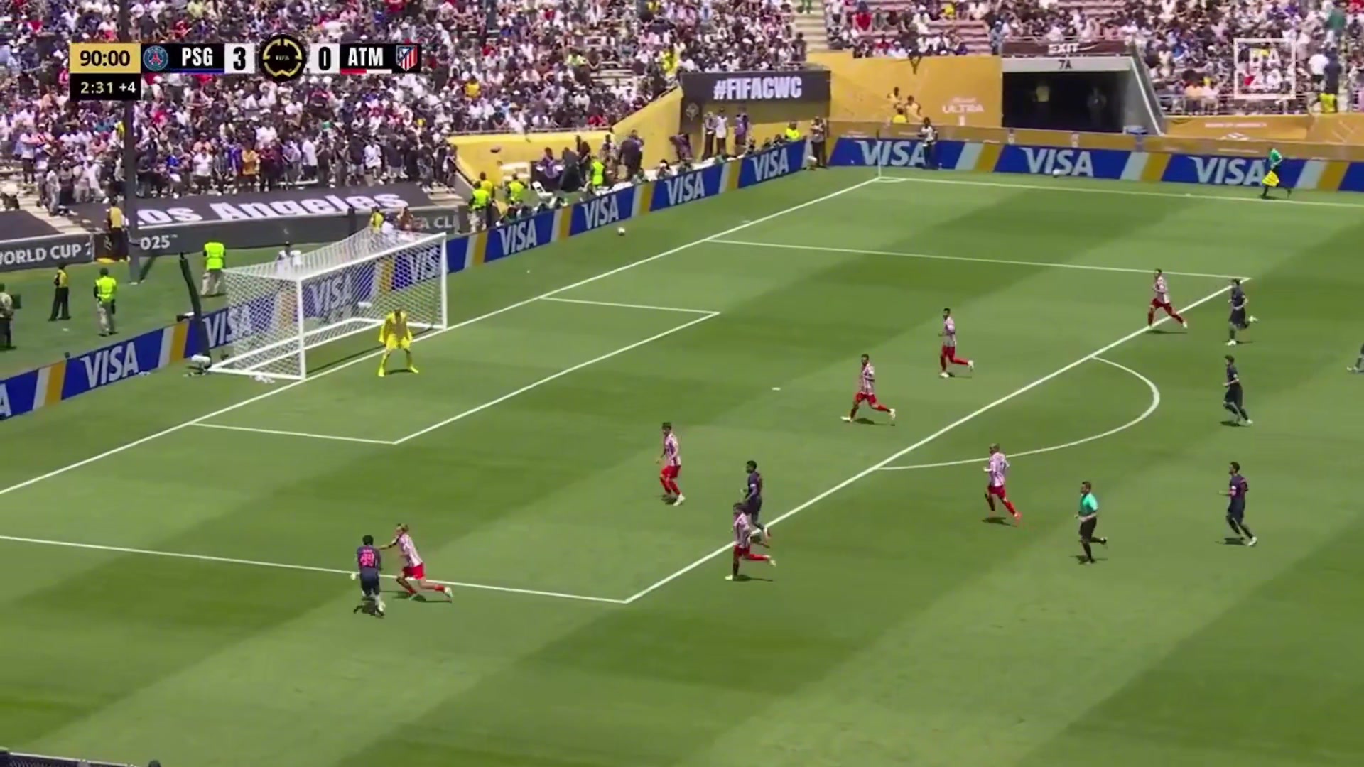 巴黎4-0马竞勒诺尔芒手球送点李刚仁主罚命中